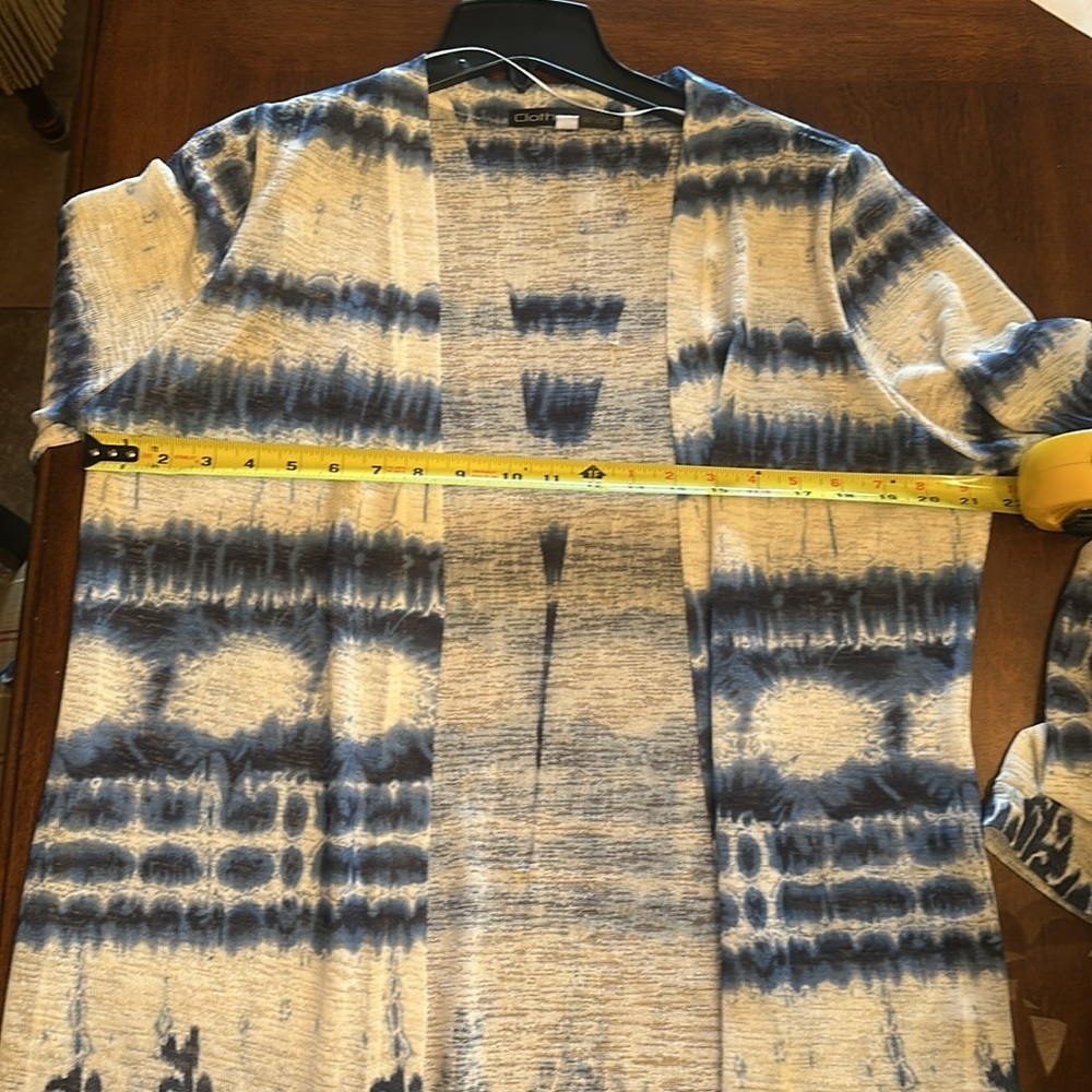 Navy and White Duster Cardigan - Picture 5 of 6